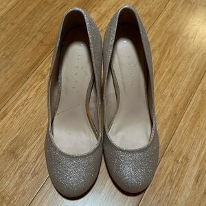 Kelly and Katie Champagne Heels